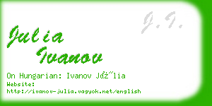 julia ivanov business card